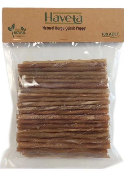 Haveta Burgu Çubuk Puppy Naturel 100 Adet