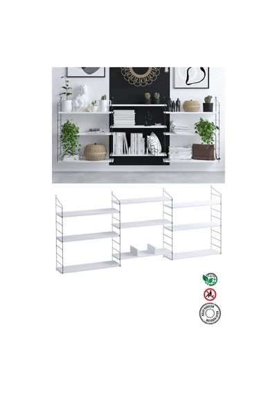 Decormet Lungo Raf Kitaplık Dec0013 Çok Renkli