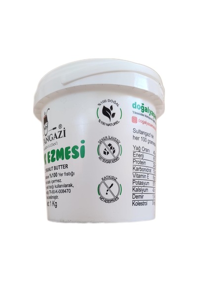 Şekersiz Katkısız Fıstık Ezmesi%100 Yer Fıstığı 1kg 0.75 LT - 2.5 LT - 12 KG