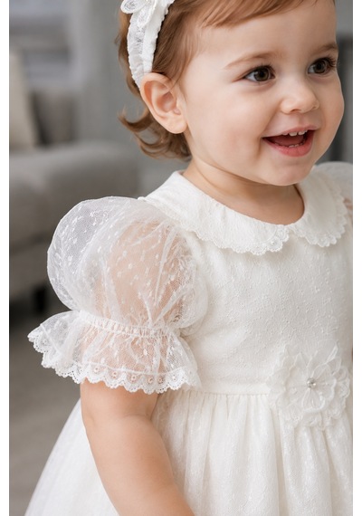 Babyhola Dantel Detay Özel Tasarım Kız Bebek Çocuk Abiye Elbise Saç Bandı Mevlüt Doğum Günü Set 7029 Ekru Babyhola Dantel Detay Özel Tasarım Kız Bebek Çocuk Abiye Elbise Saç Bandı Mevlüt Doğum Günü Set 7029 Ekru