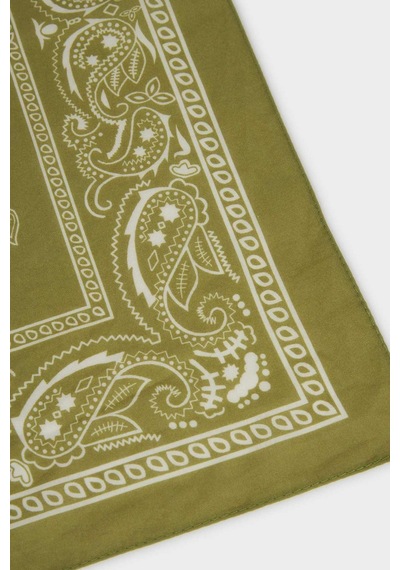 Defacto Kadın Desenli Pamuklu Bandana N7447az26smgn2 Yeşil-gn2
