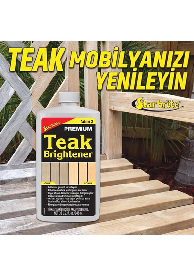 Starbrite - Premium Tik Parlatıcı - 2. Adım 473 Ml : Yorgun Ahşaplarınıza Doğal Sıcaklığını Ve Büyüleyici Damarlarını Geri Verin