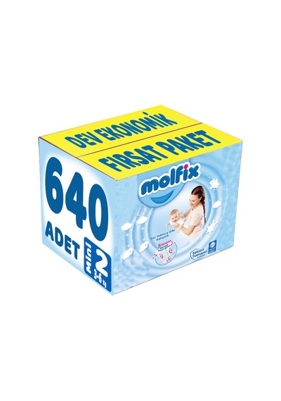 Molfix Bebek Bezi Beden:2 3-6kg Mini 640 Adet 8'li
