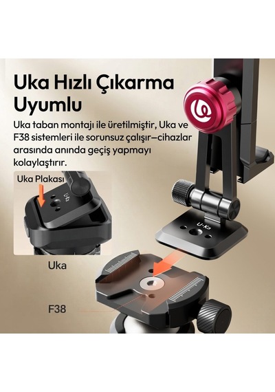 Ulanzi Ma51 Quickclip 360 Derece Ayarlanabilir Telefon Tutucu - M064