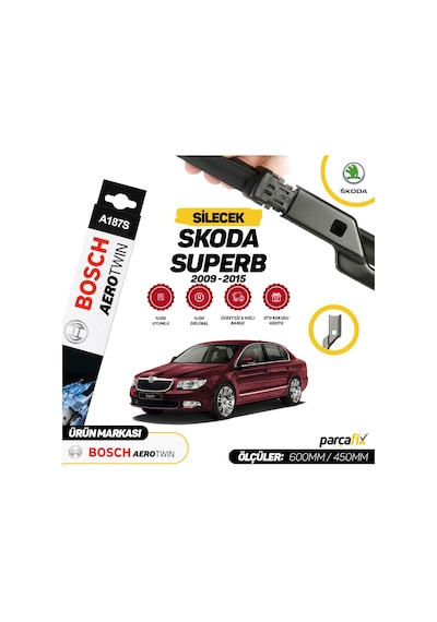 Skoda Superb Bosch Aerotwin A187S Silecek Takımı 2009-2015