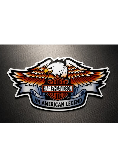 Harley-davidson Kartal Desenli Sticker 15 X 8 Cm Motor Dekoratif Çıkartma 0