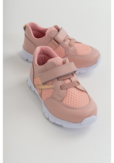 Mnpc Unisex Pudra Deri Ortopedik Destekli Spor Ayakkabı Pudra (531051586) Pudra