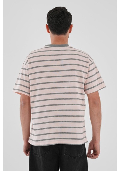 Alexander Gardi Alexandergardı Cep Detaylı Çizgili T-shirt Bordo