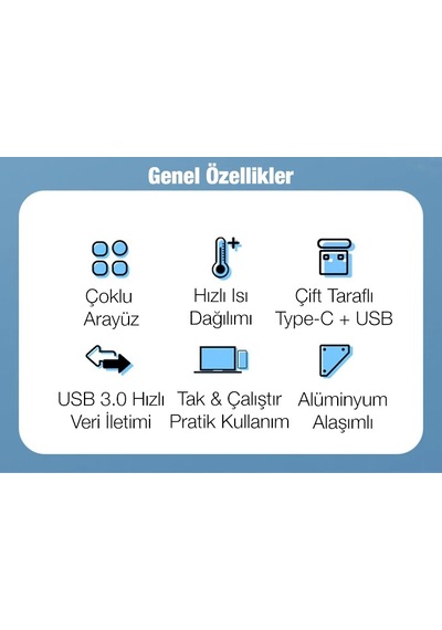 Ally A-807 5in1 Type-c + Usb Girişli Usb 3.0 Çoğaltıcı Hub Adaptör- 5775