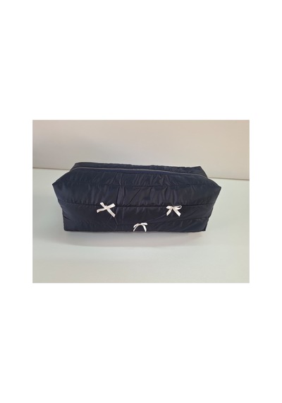 Dreamy Navy Kapitone Fiyonklu Tüm Saç Şekillendiricilerine Uygun Organizer Çanta Tb043