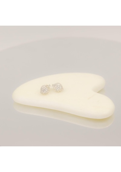 Madam & Matmazel Zirkon Taşlı Minimal Kalp Gümüş Set