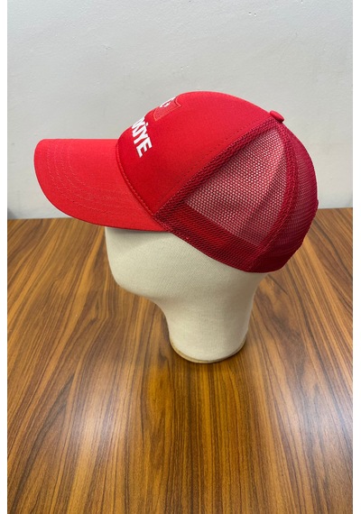 Türkiye Bayrak Nakışlı Fileli Unisex Beyzbol Cap Şapka Kırmızı
