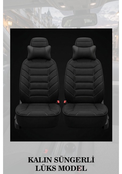 Dacia Lodgy 2013 Uyumlu Siyah Renk Premium Lüks 2 Adet Minder Ve Yastık