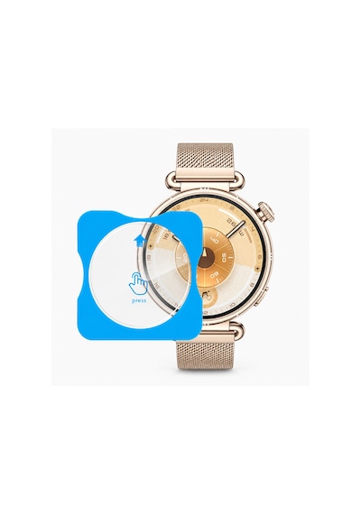 Huawei Watch Gt6 41mm Uyumlu Kolay Takılabilir Takma Aparatlı Temperli Cam Ekran Koruyucu