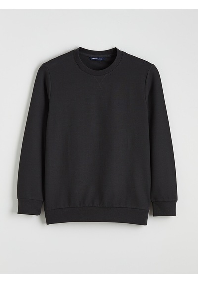 Lcwaıkıkı Classic Antrasit Bisiklet Yaka Erkek Sweatshirt