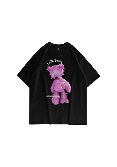 Startmore Unisex I'm Very Well Siyah Tshirt Siyah