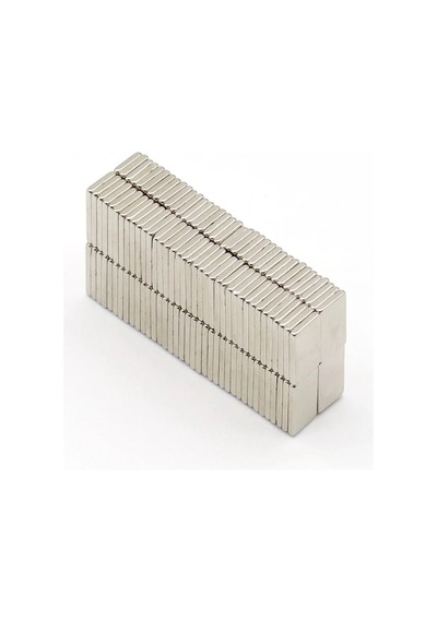 20 Adet 15x10x1.5 Mm Köşeli Neodyum Mıknatıs N35 Magnet Dayanıklı Nikel Kaplama Lisinya
