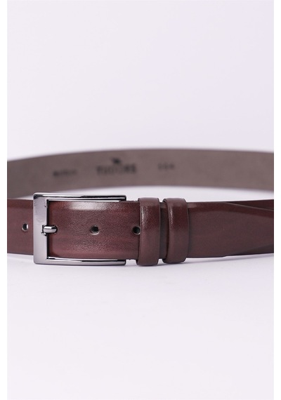 Tudors Erkek 3,5 Cm Klasik Taba Renk Kemer-22883 Taba
