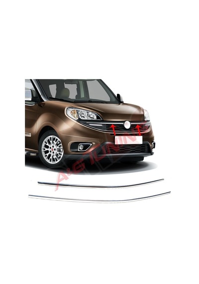 Fiat Doblo Krom Ön Panjur 2015 Üzeri 2Prç Paslanmaz Çelik N11.6539