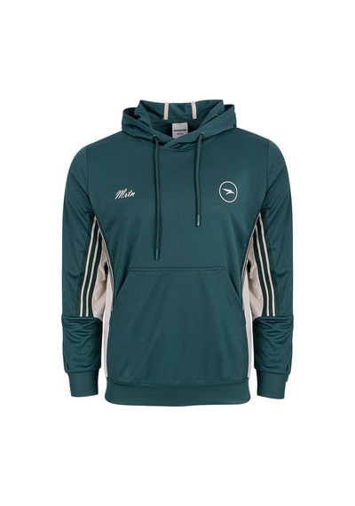 Maraton Boxy Erkek Kapüşonlu Yeşil Sweatshirt Yeşil