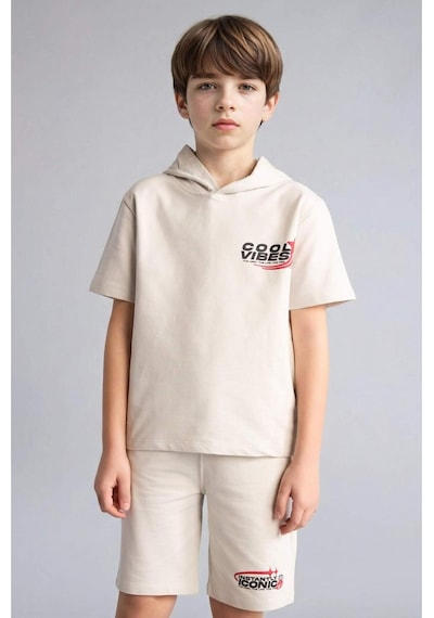 Defacto Sweatshirt Kumaşı 2li Takım Erkek Çocuk H0327a826smgr503 Gri-gr503
