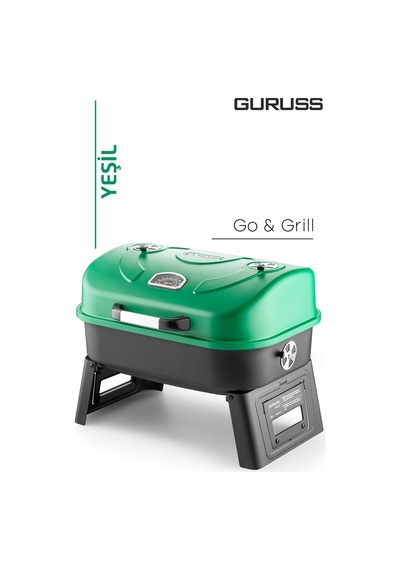 Guruss Go & Grill Barbekü Mangal Yeşil Model:grs34