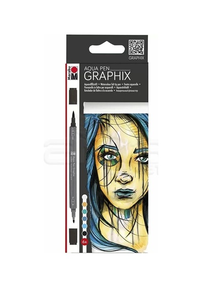 Marabu Graphix Aqua Pen 6lı Set Metropolitan