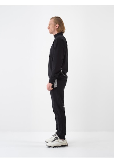 Xint Siyah Pamuk Dokulu Slim Fit Sweat Pantolon 380213