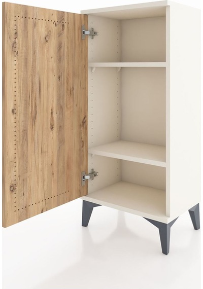 Arges Komodin Tek Raflı Tek Çekmeceli Tek Kapaklı 44x30x96 Aytaşı-çam Aytası