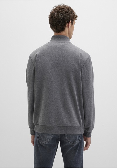 Mavi - Düğme Detaylı Dik Yaka Gri Sweatshirt 0s10472-80018 Gri