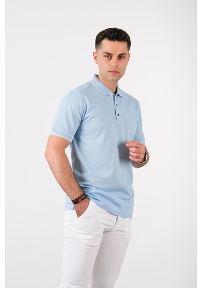 Nehir By Faruk Ülker Polo Yaka Çıtçıtlı Lacost Kumaş Erkek Tişört