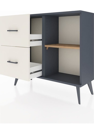 Arges Şifonyer Tek Raflı 2 Çekmeceli 88x30x80 Antrasit-çam/aytaşı Çam/aytaşı Arges Şifonyer Tek Raflı 2 Çekmeceli 88x30x80 Antrasit-çam/aytaşı Çam/aytaşı