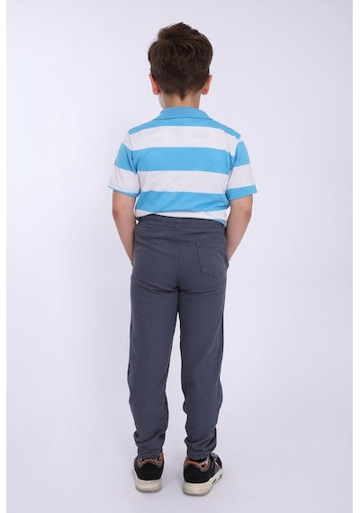 Blayn Jeans Çocuk Beli Lastikli Kışlık Erkek Ve Kız Unisex Pantolon Antrasit