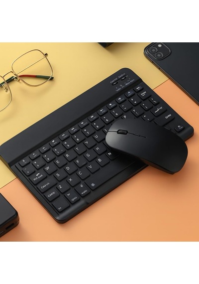 Şık Tasarımlı Bluetooth Kablosuz Klavye Ve Mouse Seti Android, Apple Uyumlu iOS Ve Windows Uyumlu Şarj E Diğer