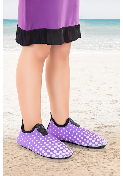 Kiko Kids Point Havuz Plaj Kız Çocuk Deniz Ayakkabısı 7514 Lila - Beyaz Lila - Beyaz