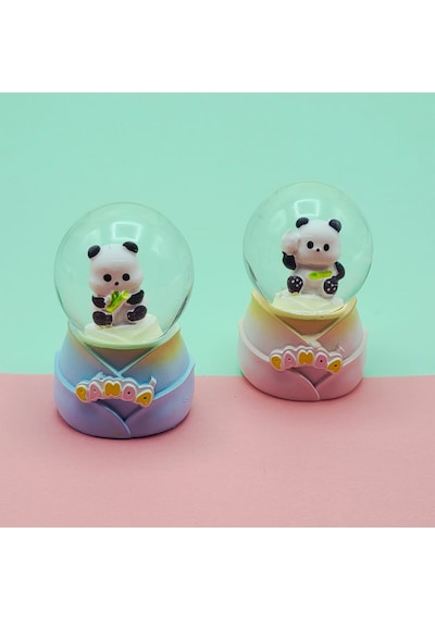 Panda Tasarımlı Işıklı Küçük Boy Kar Küresi