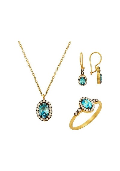 Mini Aquamarine Set 6,23 Gram 14 Ayar Altın