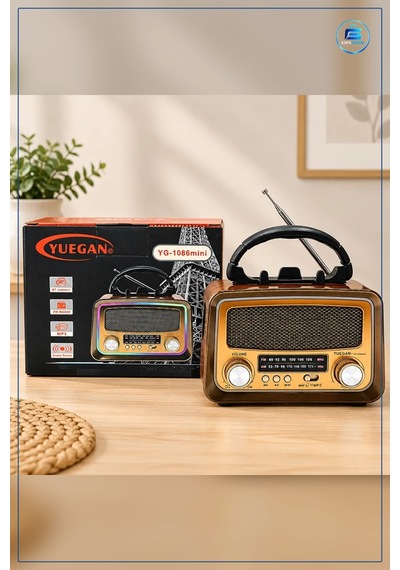 Nostaljik Radyo Retro Tasarım Fm Bluetooth Mp3 Destekli Antenli T