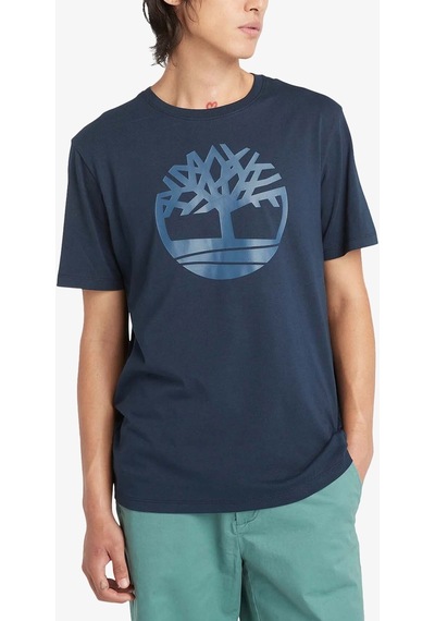 Timberland Tree Logo Short Sleeve Erkek Mavi T-shirt Tb0a2c2rz021 Mavi