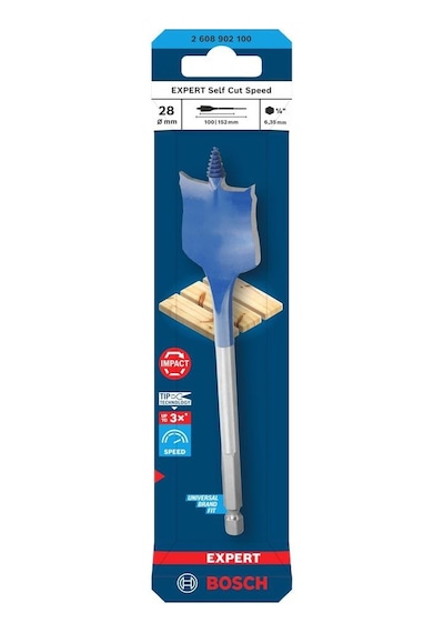 Bosch Expert 28 X 152 Mm Ahşap Yaprak Kelebek Delme Ucu 2608902100