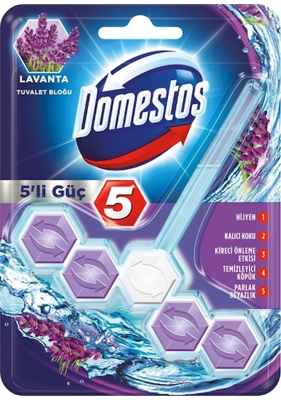 Domestos 5'li Güç Wc Blok Lavanta 3 x 55 G