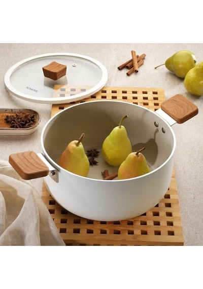 Ceramoni Seramik Derin Tencere 24 Cm-krem 12v
