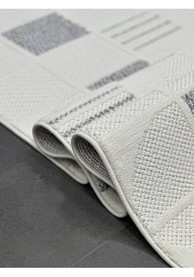 Woolen Halı Venis Bukle Halı 8804 Grı Renkli