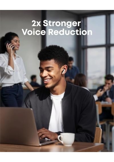 Soundcore Liberty 5 Kulak İçi Bluetooth Kulaklık, Gerçek Zamanlı Gürültü Engelleme, 2 Kat Daha Güçlü