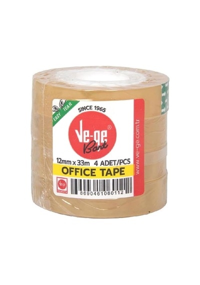 Ayrex Ve-ge Selefon Bant Office Tape, 12mm X 33m, 4 Adet 1