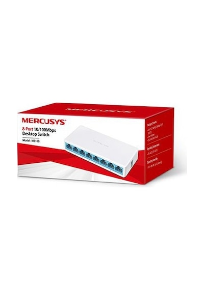 Tp Lınk Mercusys Ms108 8 Port 10/100Mbps Tak Ve Kullan Switch