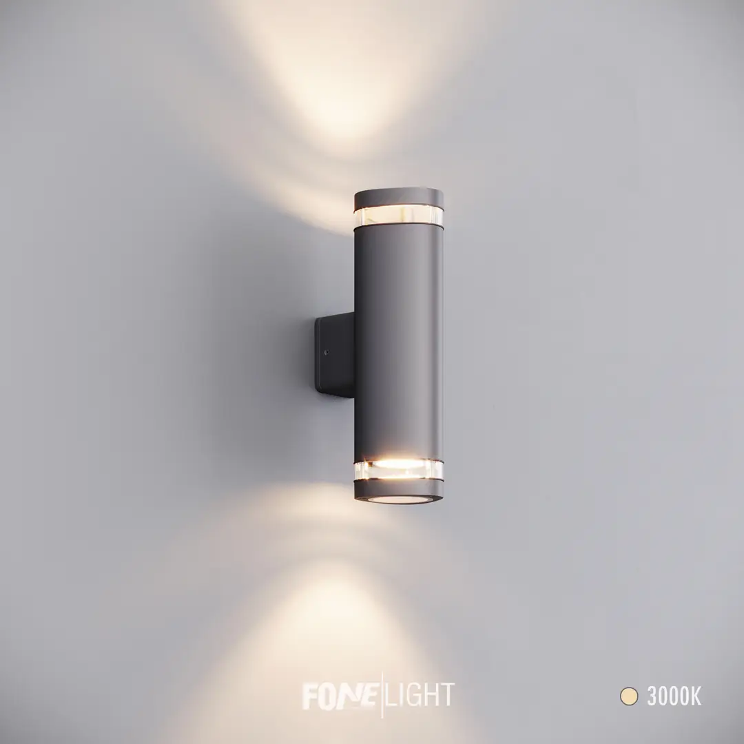 Fonelight Gala Duo Modern Cam Detaylı Çift Yönlü Alüminyum Aplik