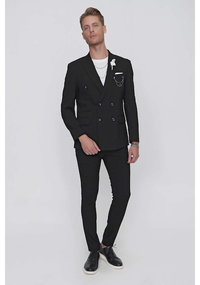 Efor C 622 Slim Fit Siyah Spor Ceket Siyah
