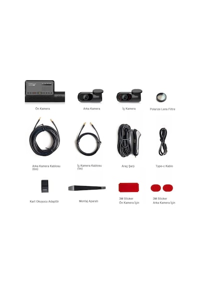 Viofo A139 Wifi Gps Modüllü 3 Kameralı Qhd 2K Araç Kamerası