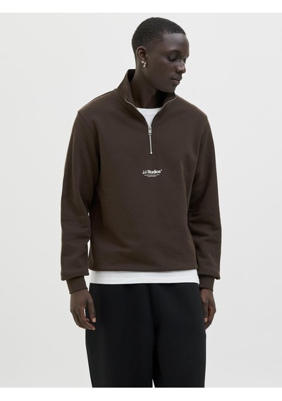 Jack & Jones Jjesoho Hn Noos Sweat Fermuarlı Yarım Yaka Erkek Sweatshirt Cok Renklı